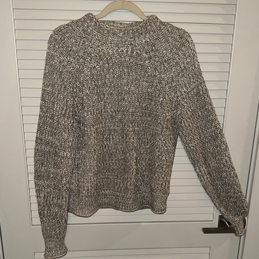 Madewell Black and Green Knit Sweater